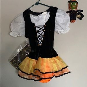 New Candy Corn kids Halloween Costume L 8-10